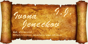 Ivona Jeneckov vizit kartica
